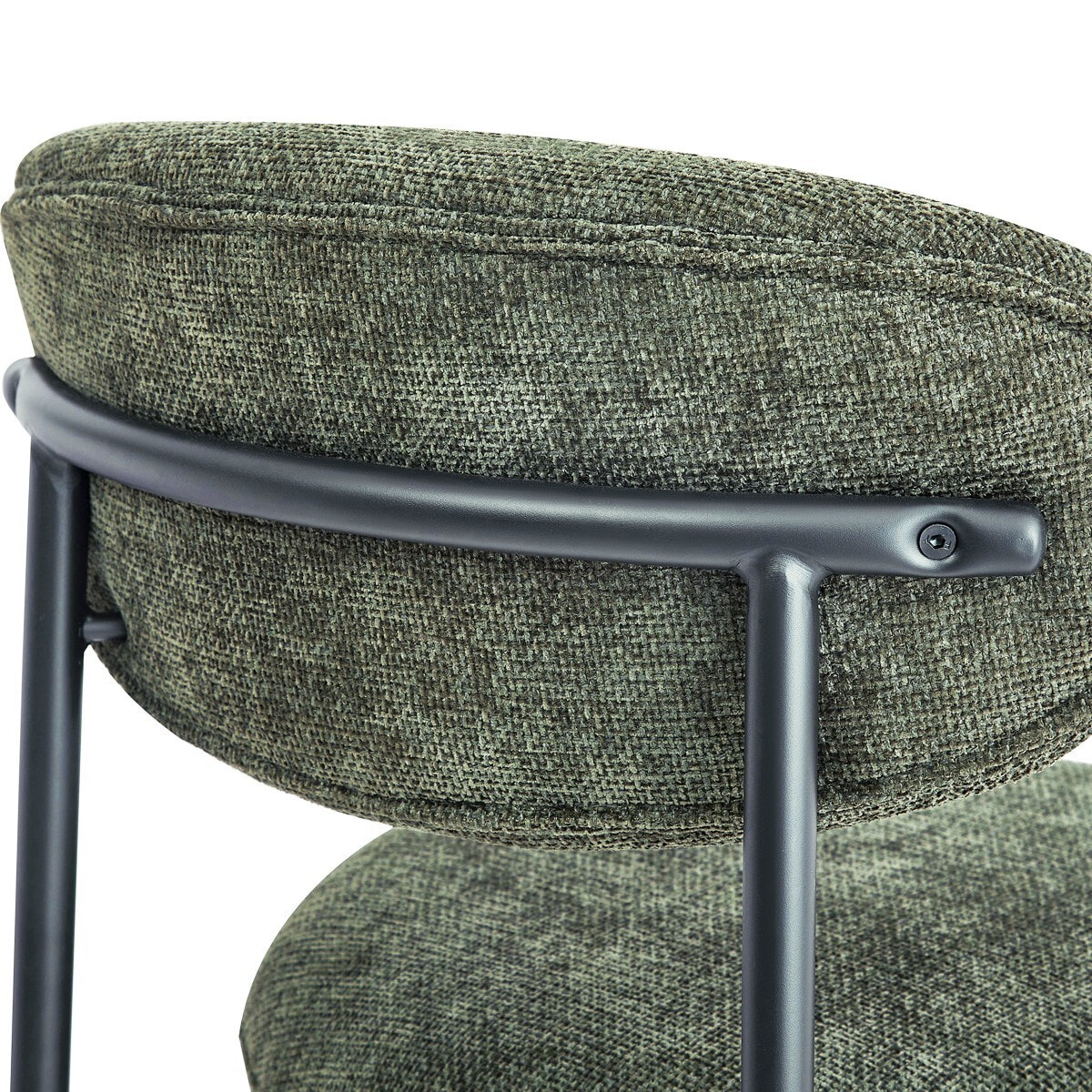 Lot de 2 tabourets de bar en tissu chenille - ORLA
