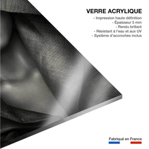 Tableau noir et blanc Portrait - Capuche Tableau plexiglas