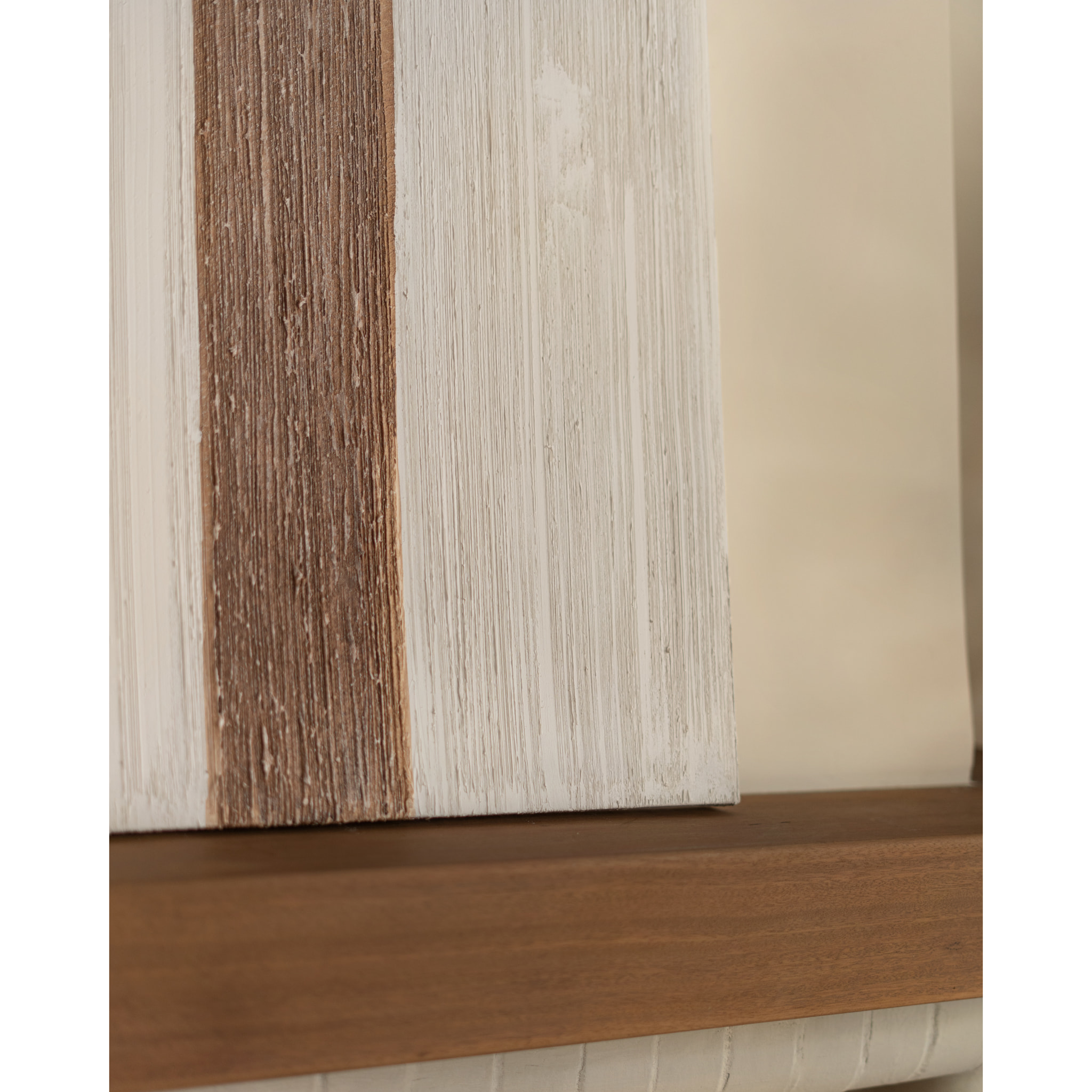 Cuadro blanco y marrón decorativo sobre algodón con bastidor de madera pintado a mano con pintura óleo en varias medidas