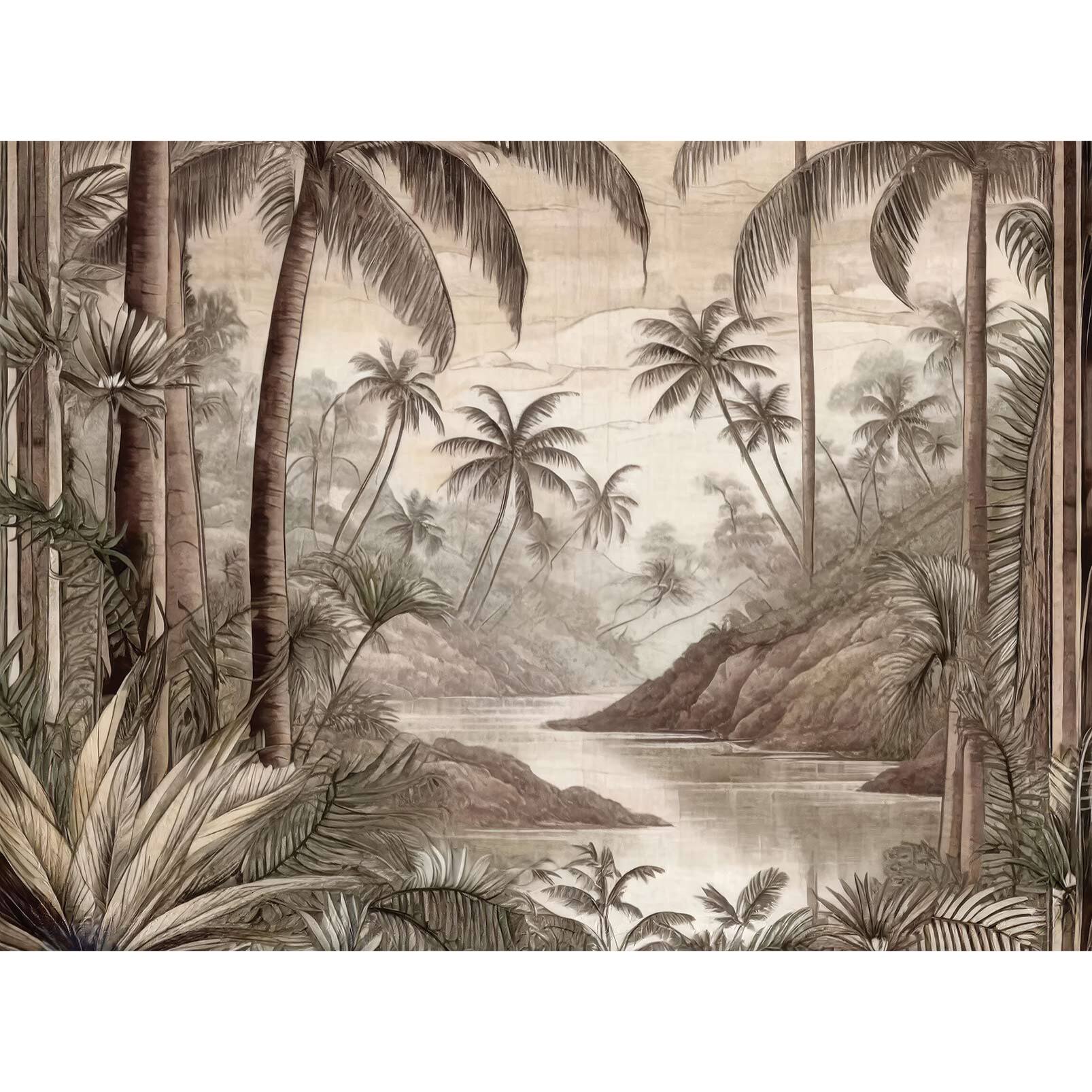 Papier peint forêt en Thailande Intissé