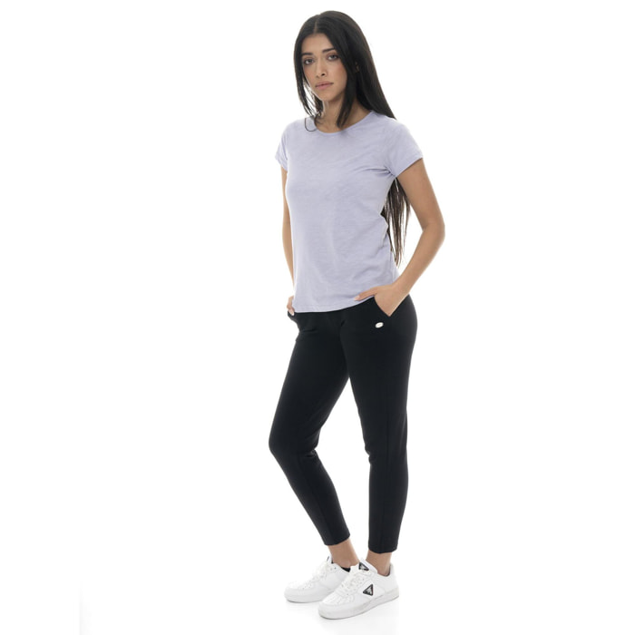 Pantaloni da donna in cotone non Felpeto dritti Leone Basic