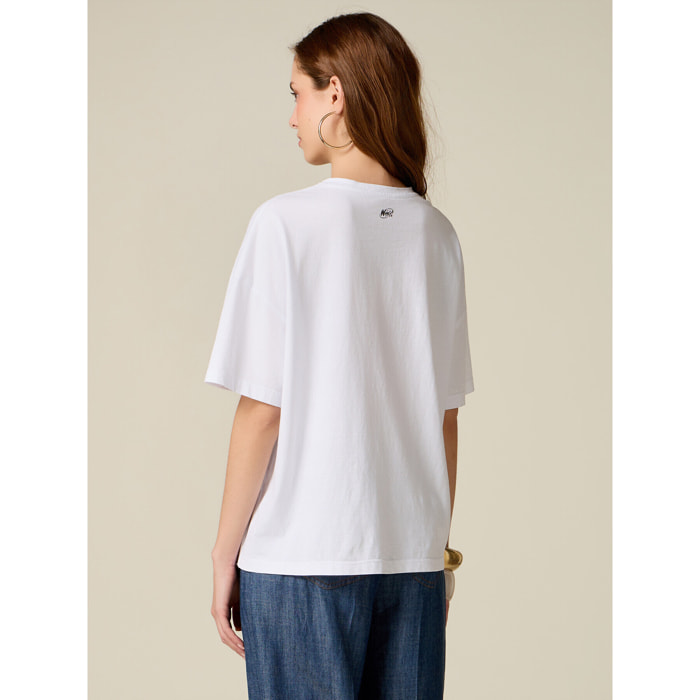 Oltre - T-shirt Winx con cristalli e castoni - Bianco