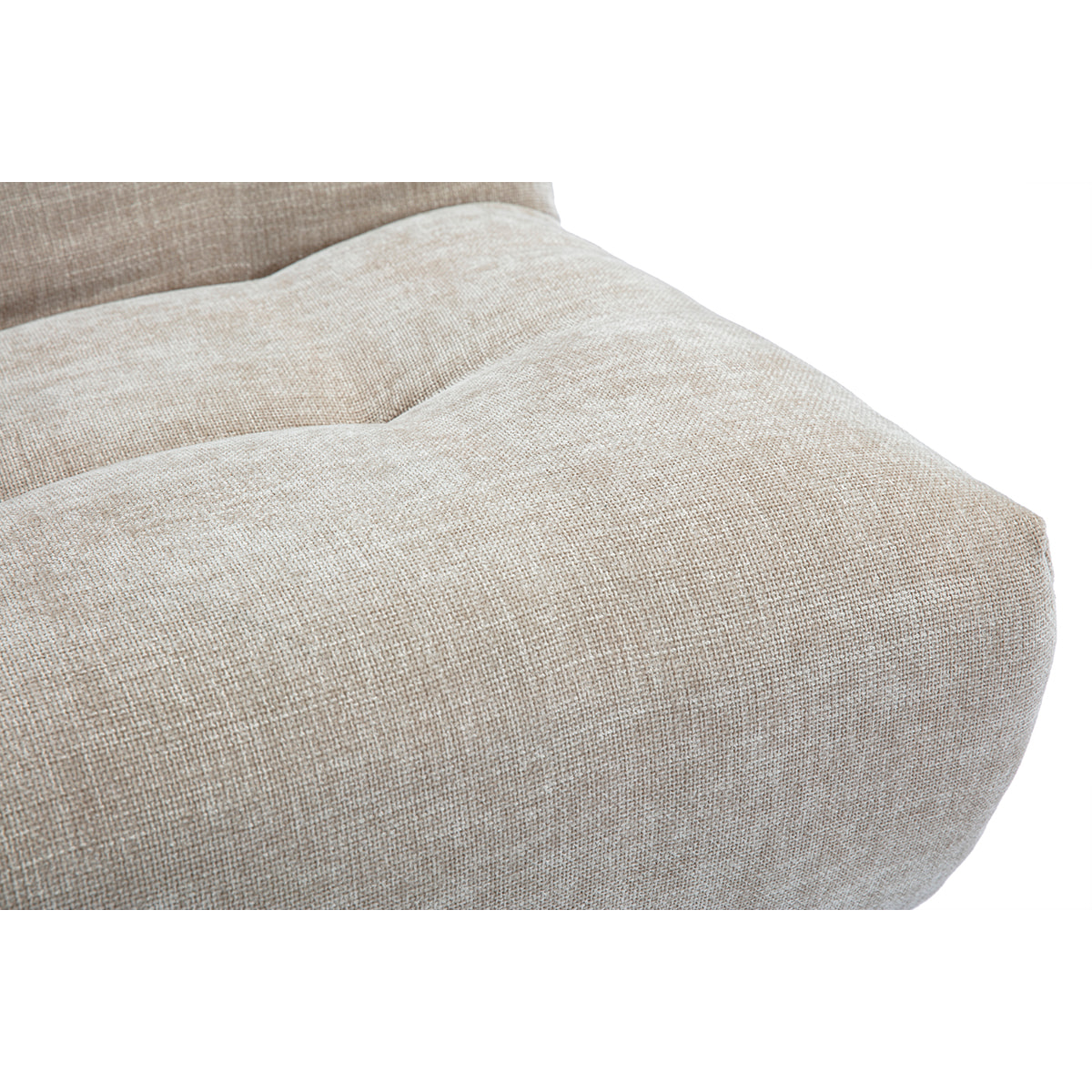 Fauteuil lounge en tissu effet velours texturé taupe BUMPY
