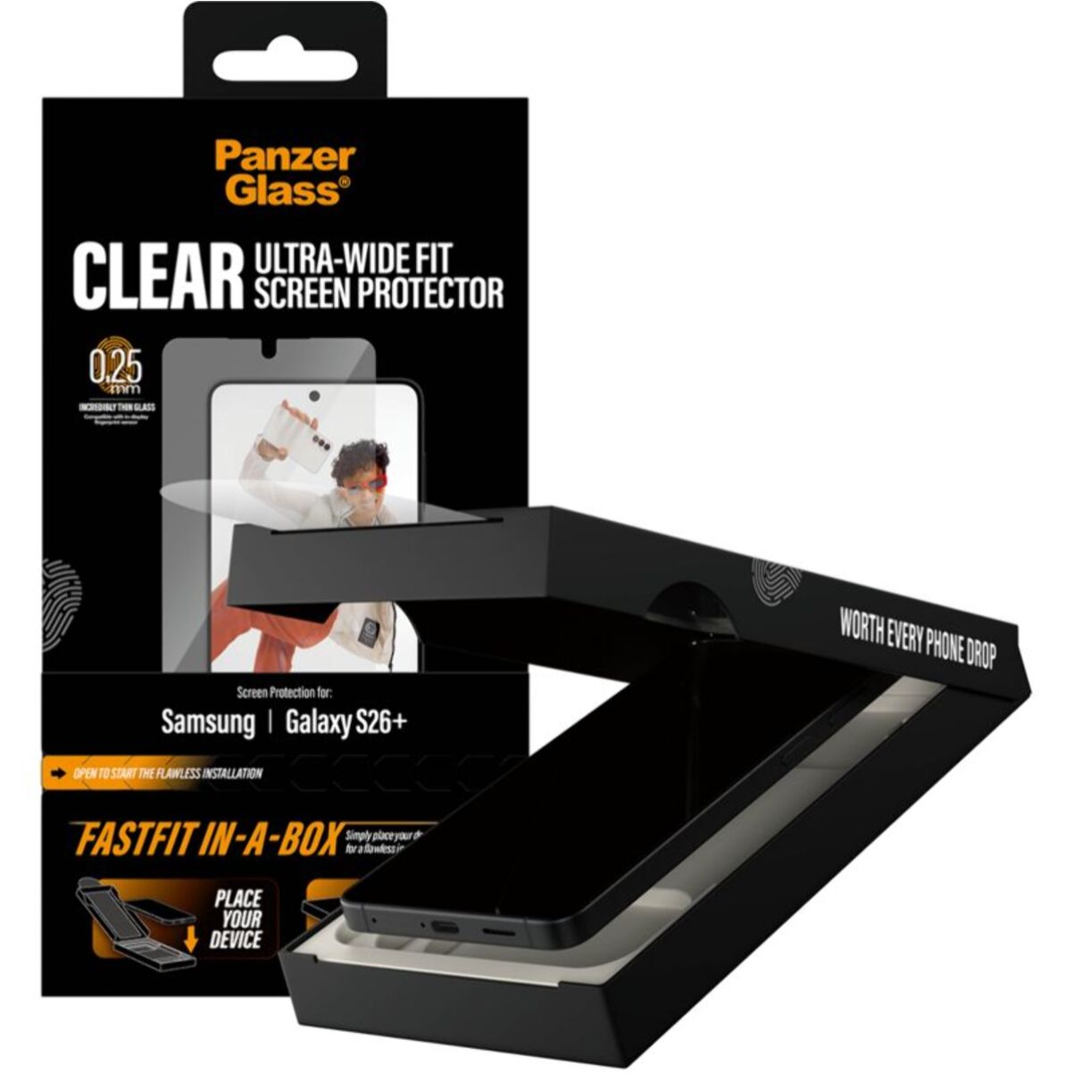Protège écran PANZERGLASS Samsung Galaxy S26 Plus pose facile