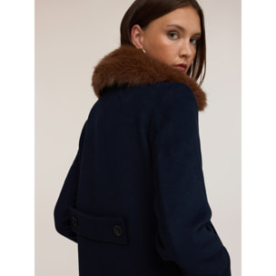Motivi - Cappotto doppiopetto misto lana - Blu