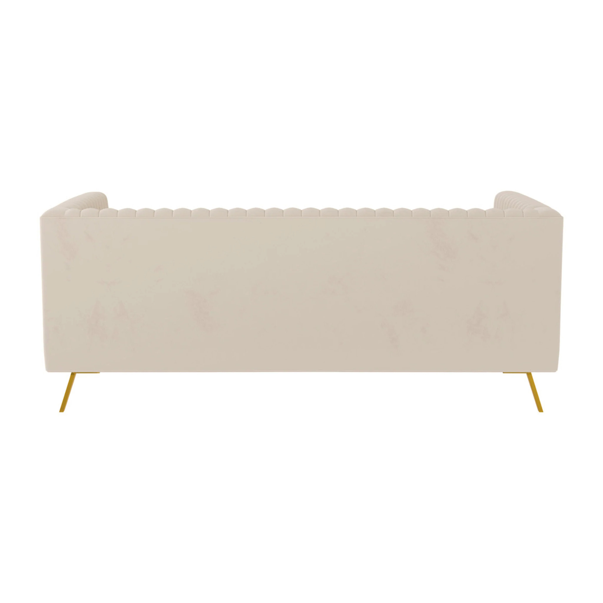 Canapé 2 places en velours beige - Gatsby