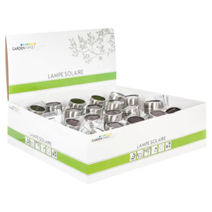 Suspension "Marty" verre argent D6cm