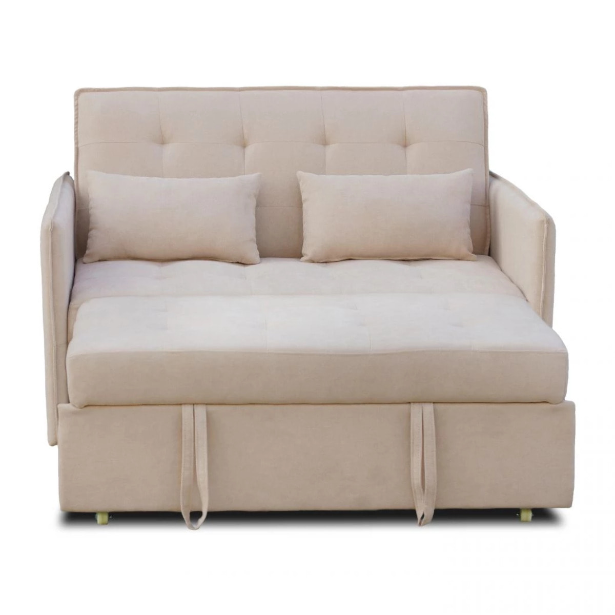 Sofá cama de 2 plazas en beige 135 cm Nasya Beige