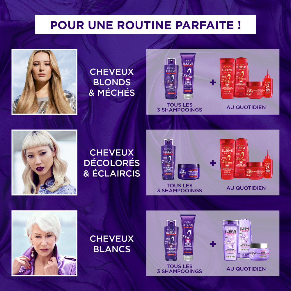 Lot de 12 - L'Oréal Paris Elseve Color Vive Shampooing Violet Déjaunisseur 200ml