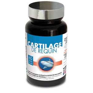 NUTRIEXPERT - Cartilage de requin - Renforce les cartilages et les tendons - Préserve la santé des articulations - Cure de 30 j - 60 gélules végétales