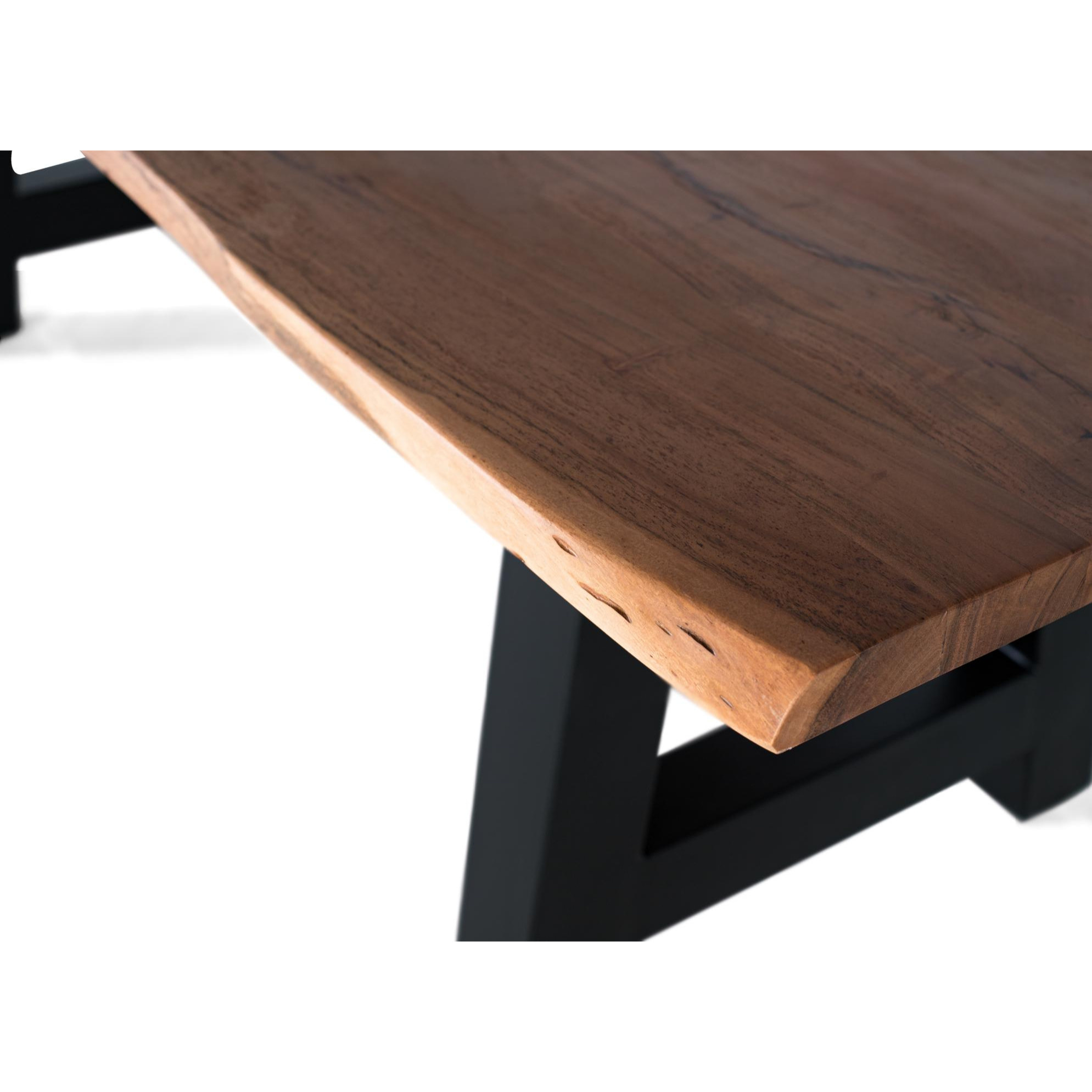 Mesas de Comedor de Madera Maciza de Acacia 240 Cm Estilo Rústico Industrial