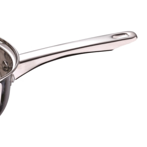 juego de batería de cocina de 7 piezas en acero inoxidable con bases de inducción y mangos ergonómicos