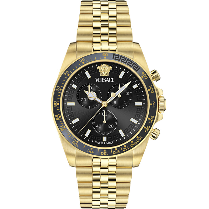 Versace Reloj Cronógrafo De Cuarzo Greca Chrono  Wave