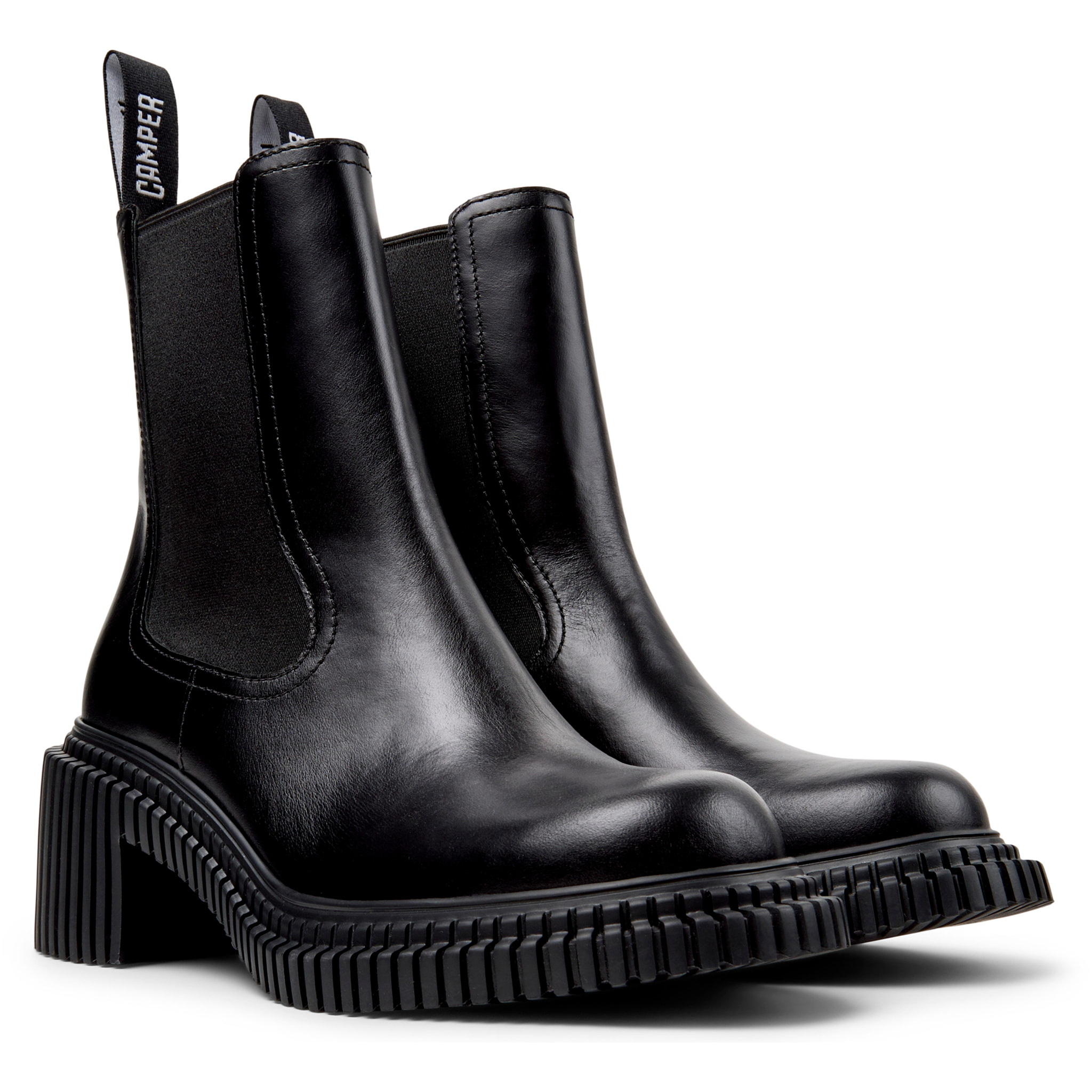 Botines - CAMPER Pix London - Negro - Cuero liso