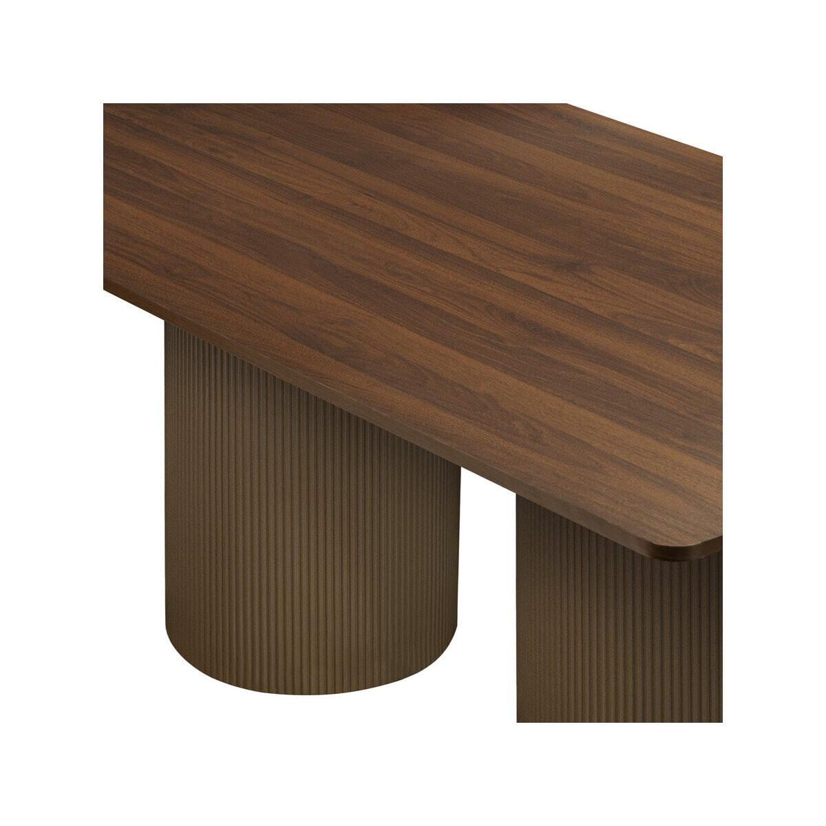 Table à manger ovale en bois "Zénith" - 180 cm - 8 places - Marron