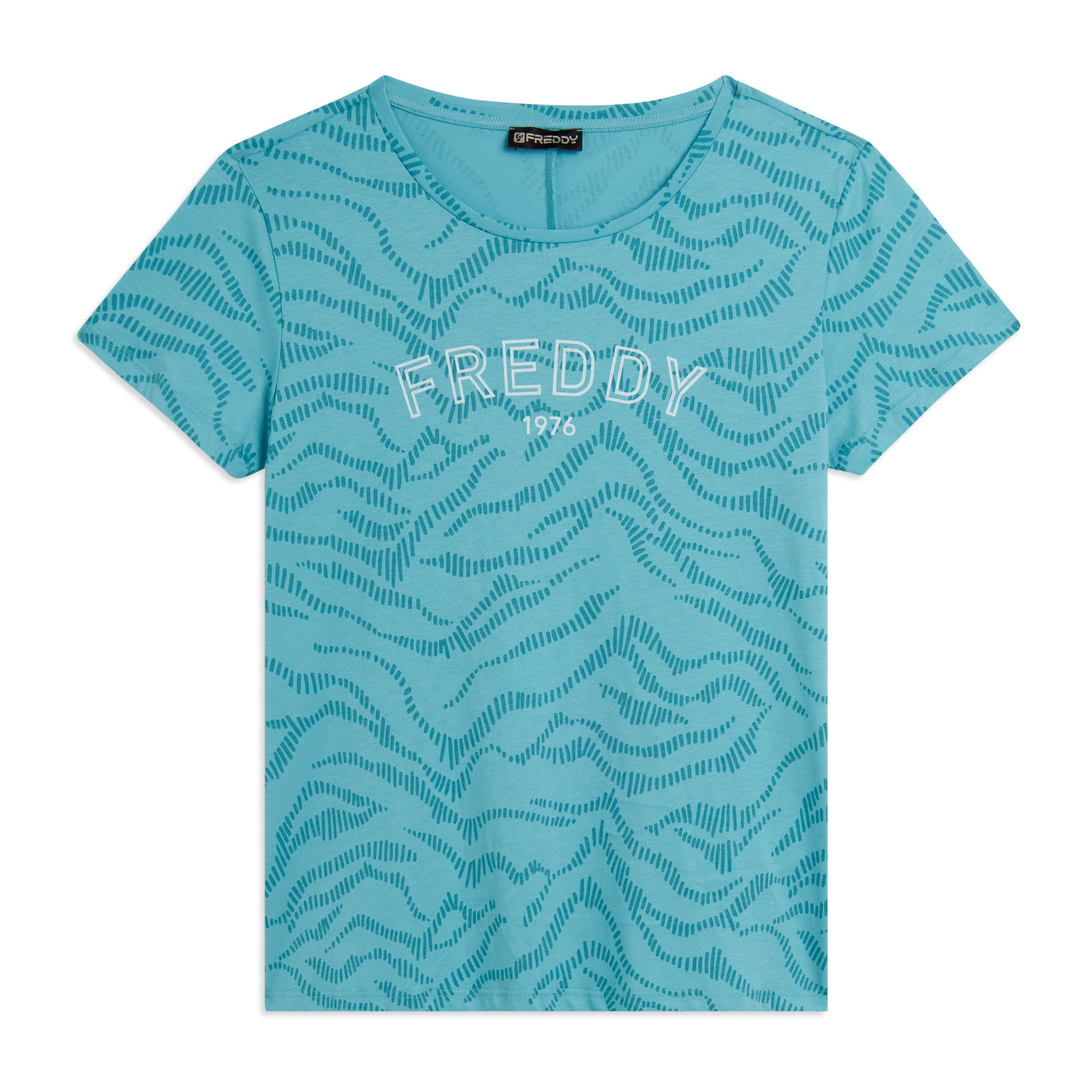 T-shirt Stampata con Logo FREDDY 1976