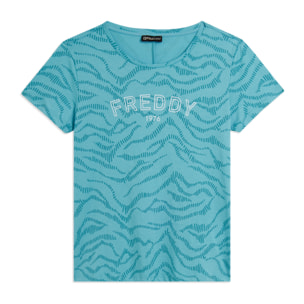 T-shirt Stampata con Logo FREDDY 1976