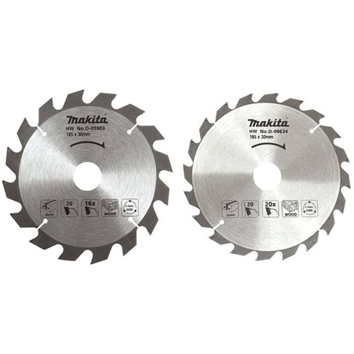 Duo de lames circulaires 185 mm MAKITA - D-20052