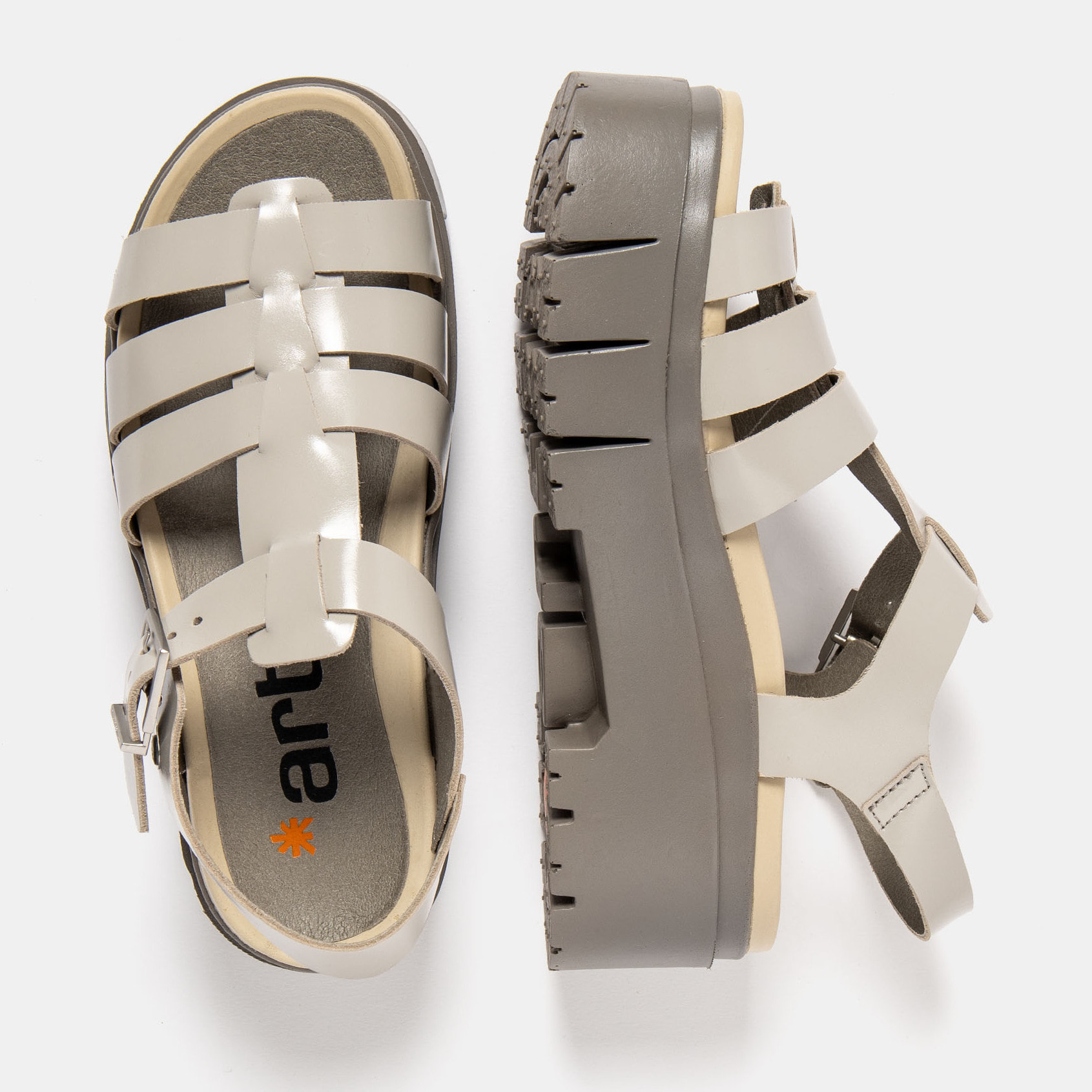 Sandalias 2042 NAPPA SHINNY CINDER / LEEDS color Cinder