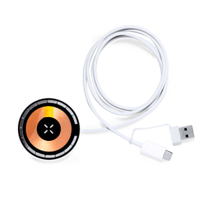 Caricabatterie wireless trasparente da 15 W. Magsafe magnetico.