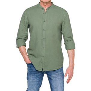 Camicia Hot Buttered Tongareva Verde militare