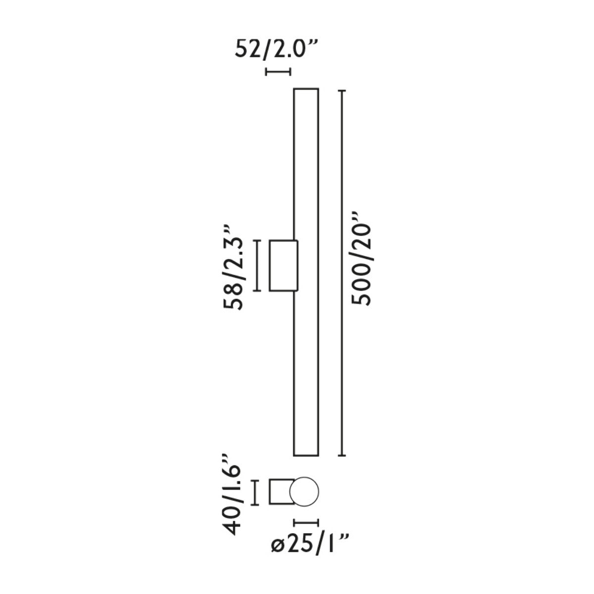 CALMA Applique linestra bois 7W