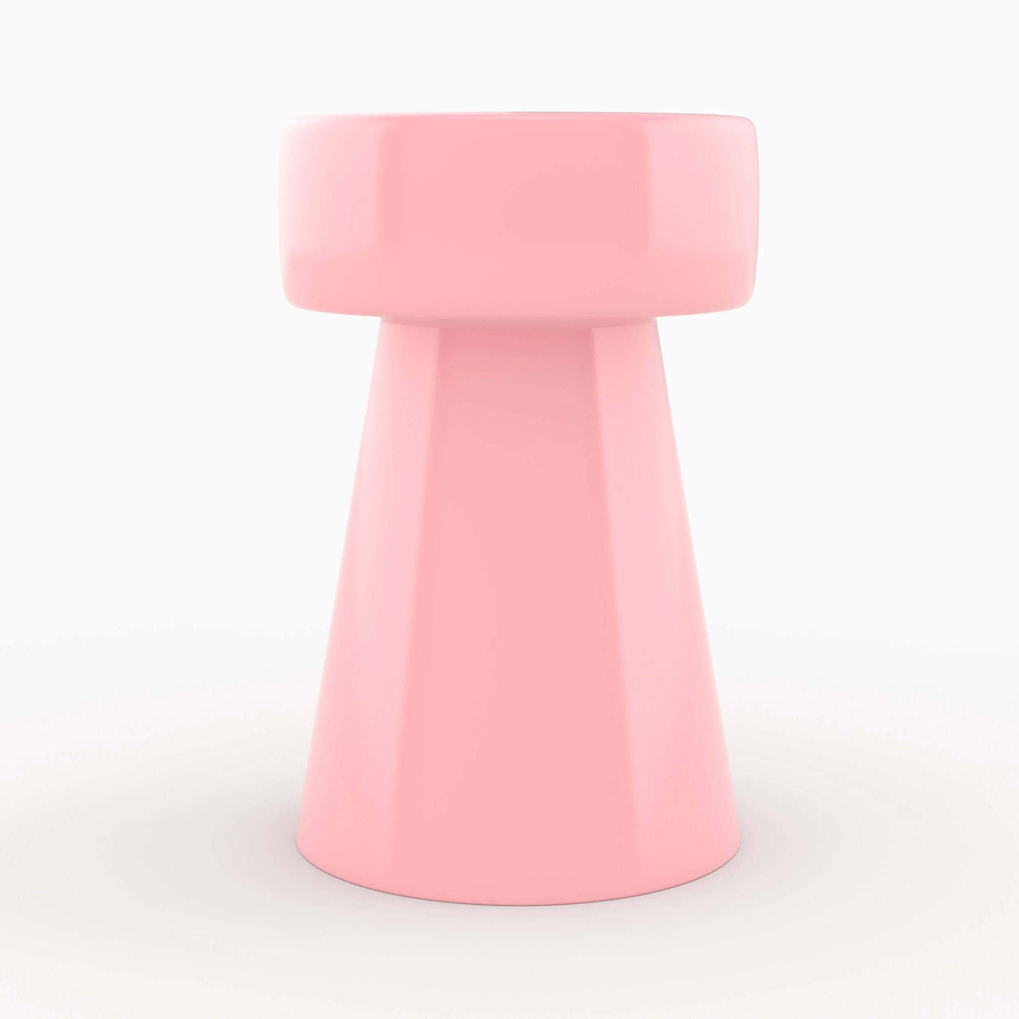 Table d'appoint ronde en métal rose D30 cm - Athéna