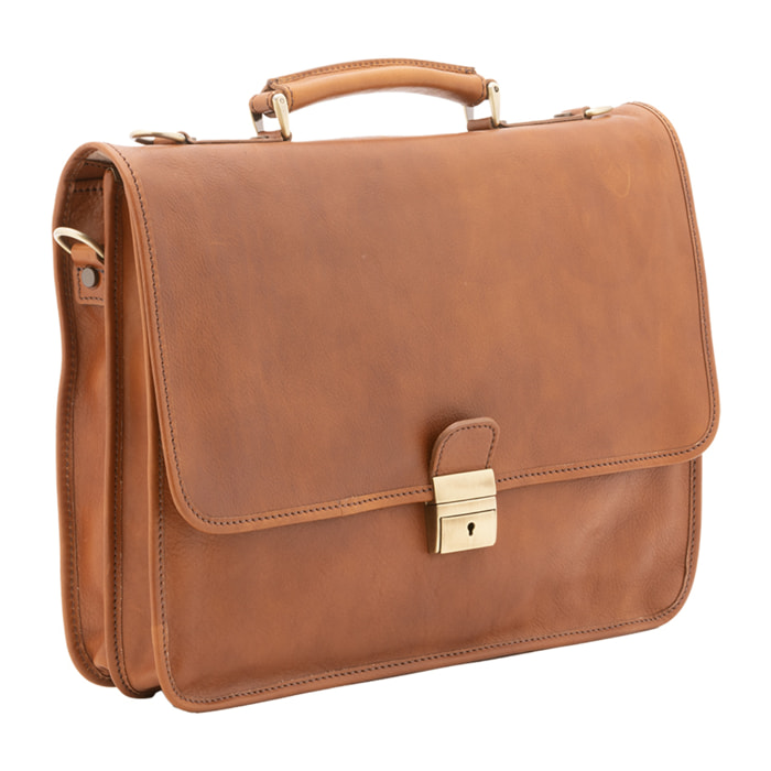 Borsa a mano  unisex In Vera pelle Made in Italy 40x30x6 cm