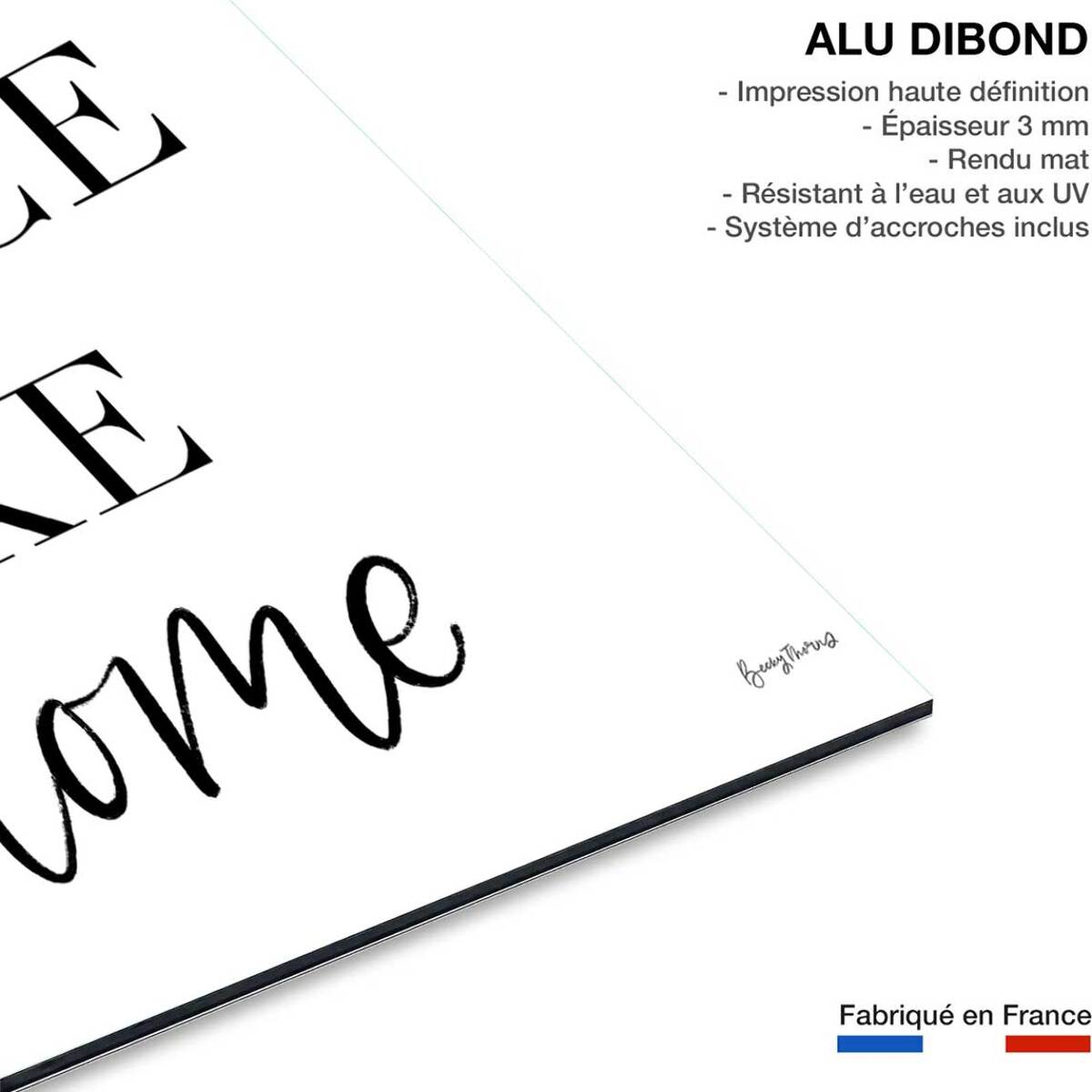 Tableau no place like home Tableau alu Dibond