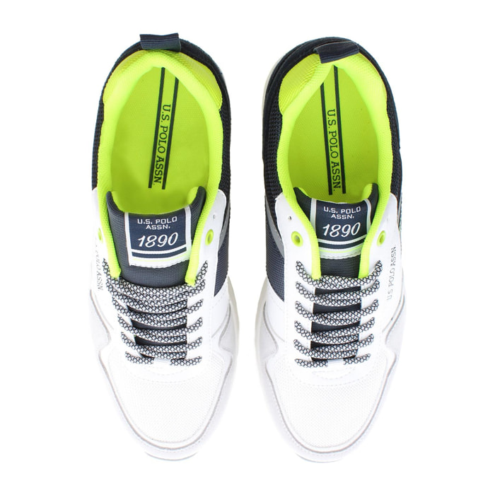 Sneakers U.S. Polo Assn White-Lime