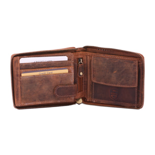 Portafoglio  da uomo In Vera pelle Made in Italy 9,5x12,5x2,5 cm