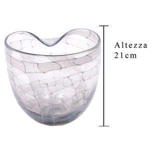 Ciotola Decorata A Rete. Diametro 23 Cm - Pezzi 1 - 23X21X23cm - Colore: Bianco - Bianchi Dino - Decori Casa E Complementi