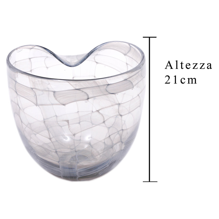 Ciotola Decorata A Rete. Diametro 23 Cm - Pezzi 1 - 23X21X23cm - Colore: Bianco - Bianchi Dino - Decori Casa E Complementi