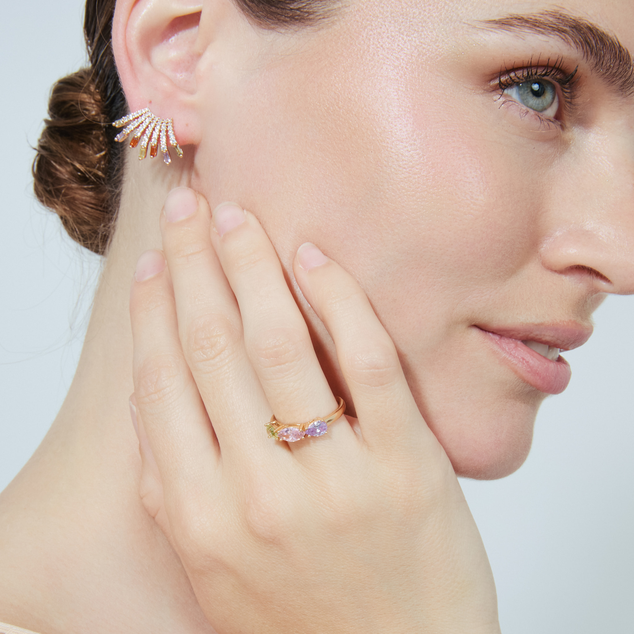 Anillo Prazma acabado oro rosa 18k