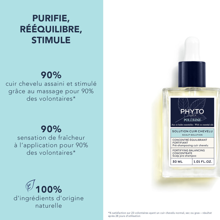 Polleine Concentré Équilibrant Fortifiant - Pré-Shampooing Cuir Chevelu 30 ml