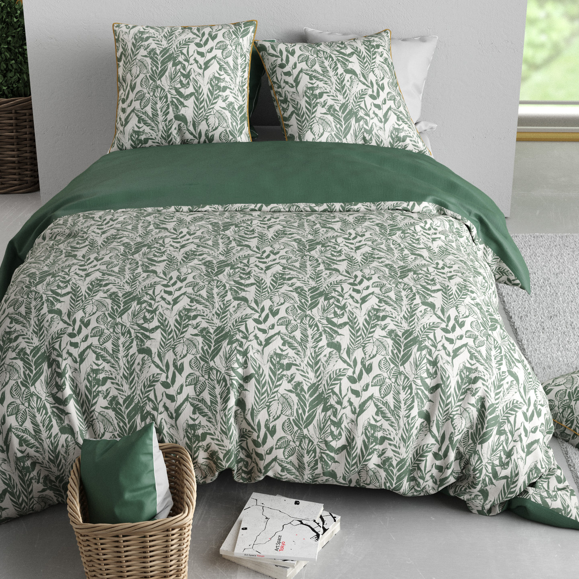 Parure Housse De Couette 3pcs 100% Coton 57 Fils MANGROVE