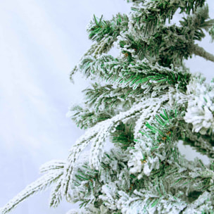 Donder - Albero di Natale innevato effetto realistico in PE e PVC Ø114x240H, 1038 rami