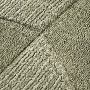 Tapis salon géométrique, relief tissé à la main, design authentique