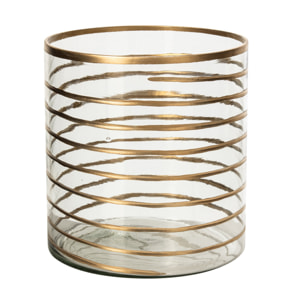 J-Line Chandelier - verre doré/transparent - extra large