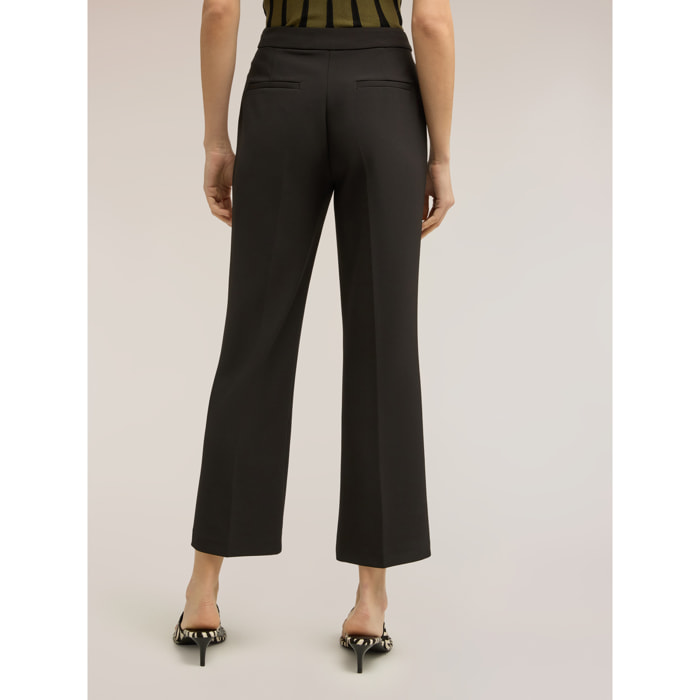 Motivi - Pantalones regular en cady crêpe - Negro