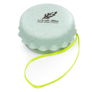 Tazza pieghevole in fibre naturali 130ml. Realizzato in canna da grano, con lanyard per appendere.