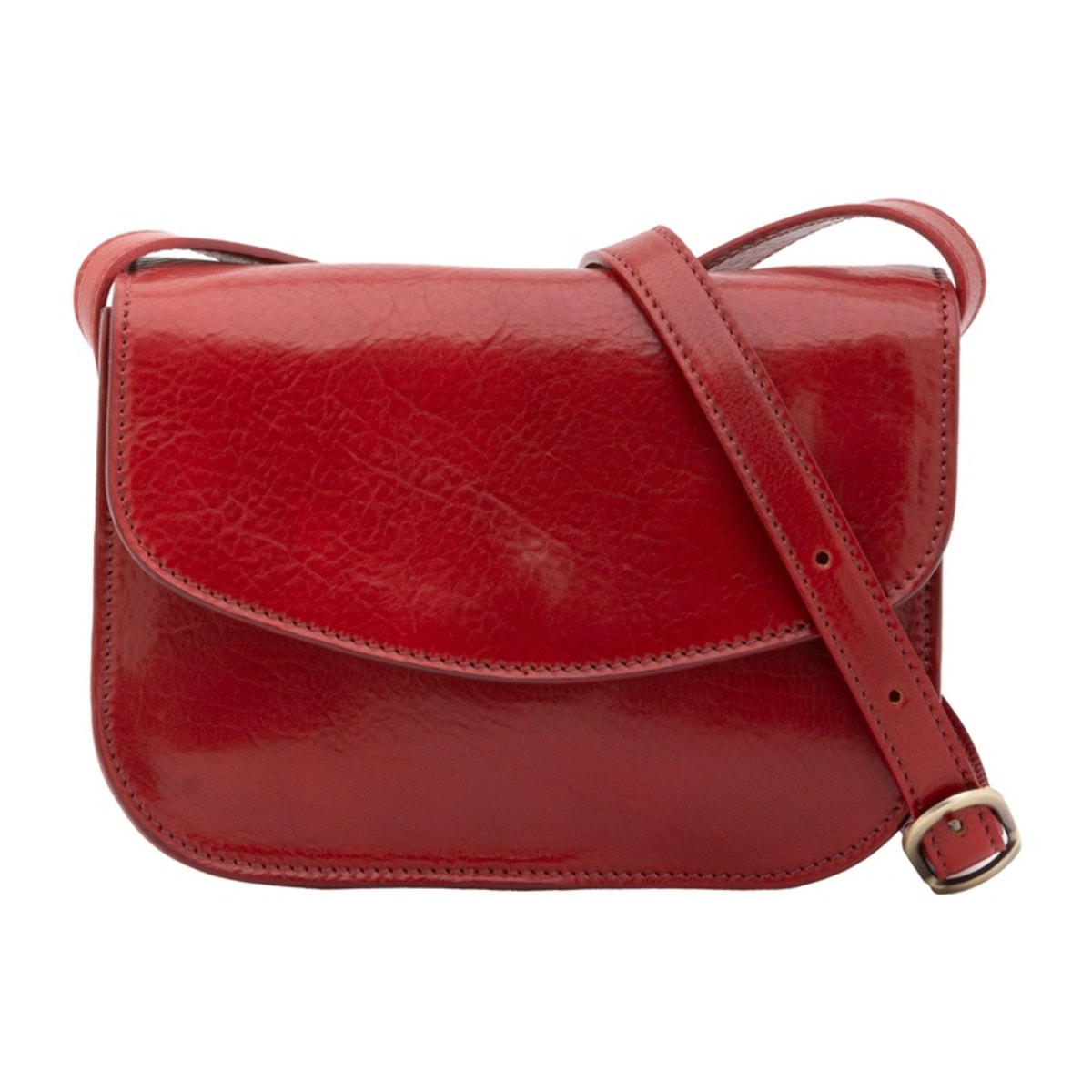 Borsa a tracolla da donna - Modello False - 100% pelle - 22.0 x 16.0 x 9.5 cm