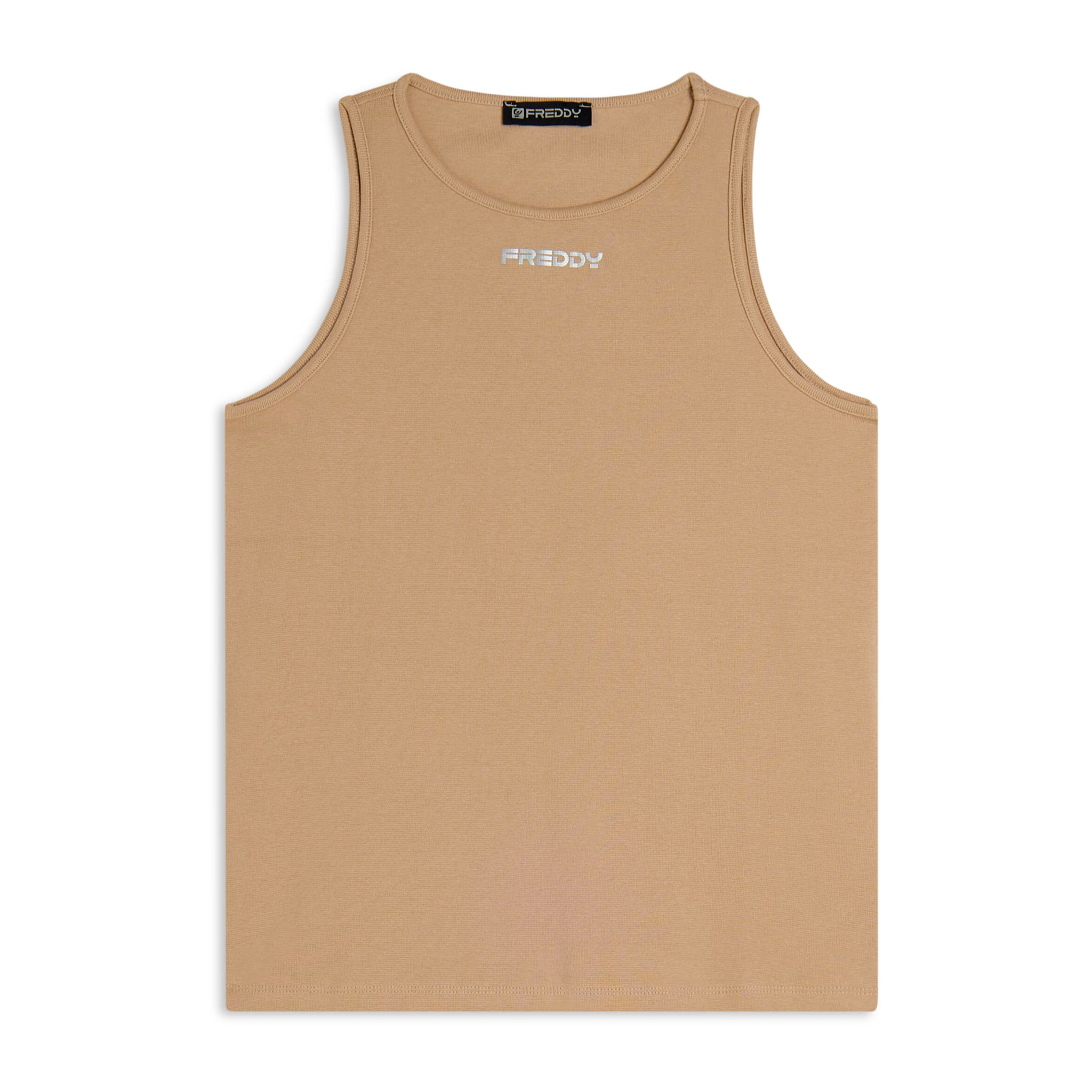 Canotta donna regular fit in cotone elasticizzato