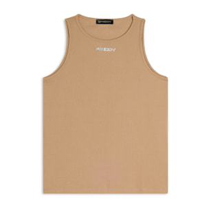 Canotta donna regular fit in cotone elasticizzato