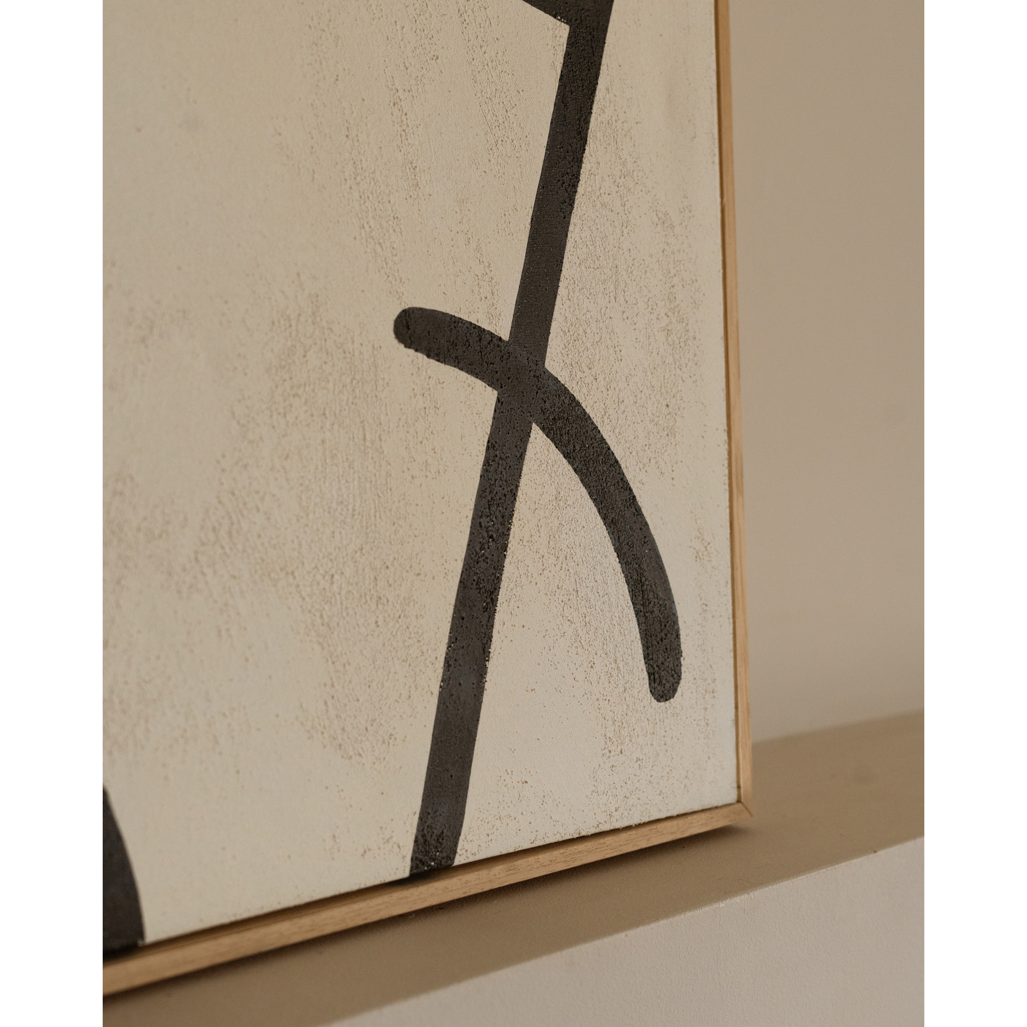 Cuadro blanco y negro decorativo sobre algodón con bastidor de madera pintado artesanalmente con pintura óleo en varias medidas