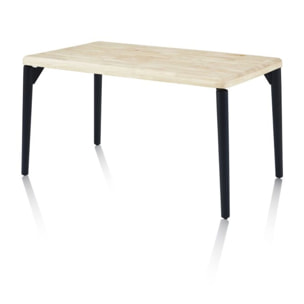 Mesa de comedor Padma 140 Negro - Roble