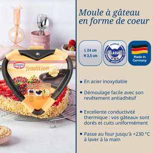 Moule à gâteau cœur 24 cm Dr Oetker Tradition