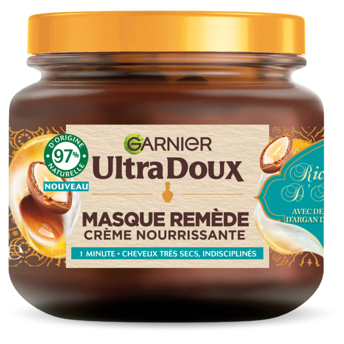 Lot de 6 - Garnier Ultra Doux Masque Remède Disciplinant richesse d'argan 340ml