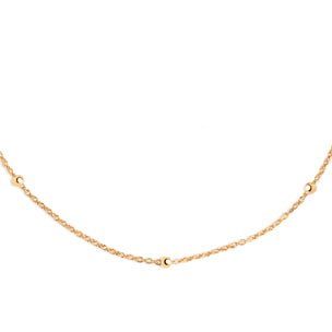 Collar Dots Plata Baño Oro