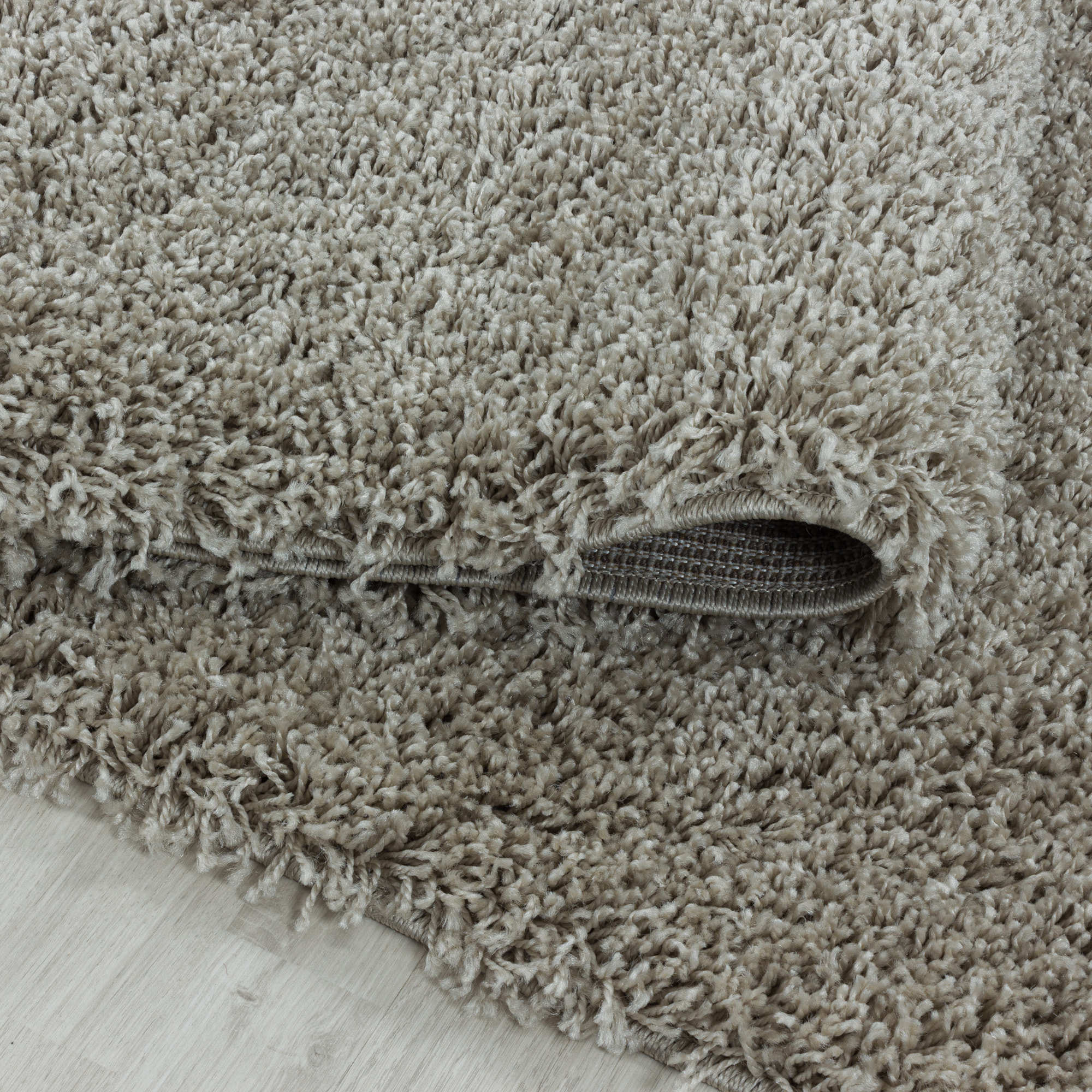 SYDNEY - Tapis shaggy uni à poils longs beige - SYD3000BEI
